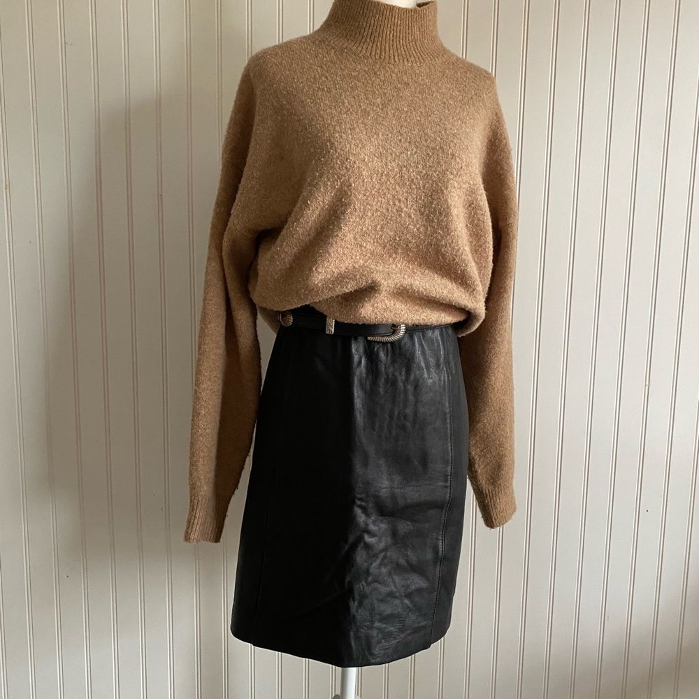 Vintage Genuine Leather Skirt